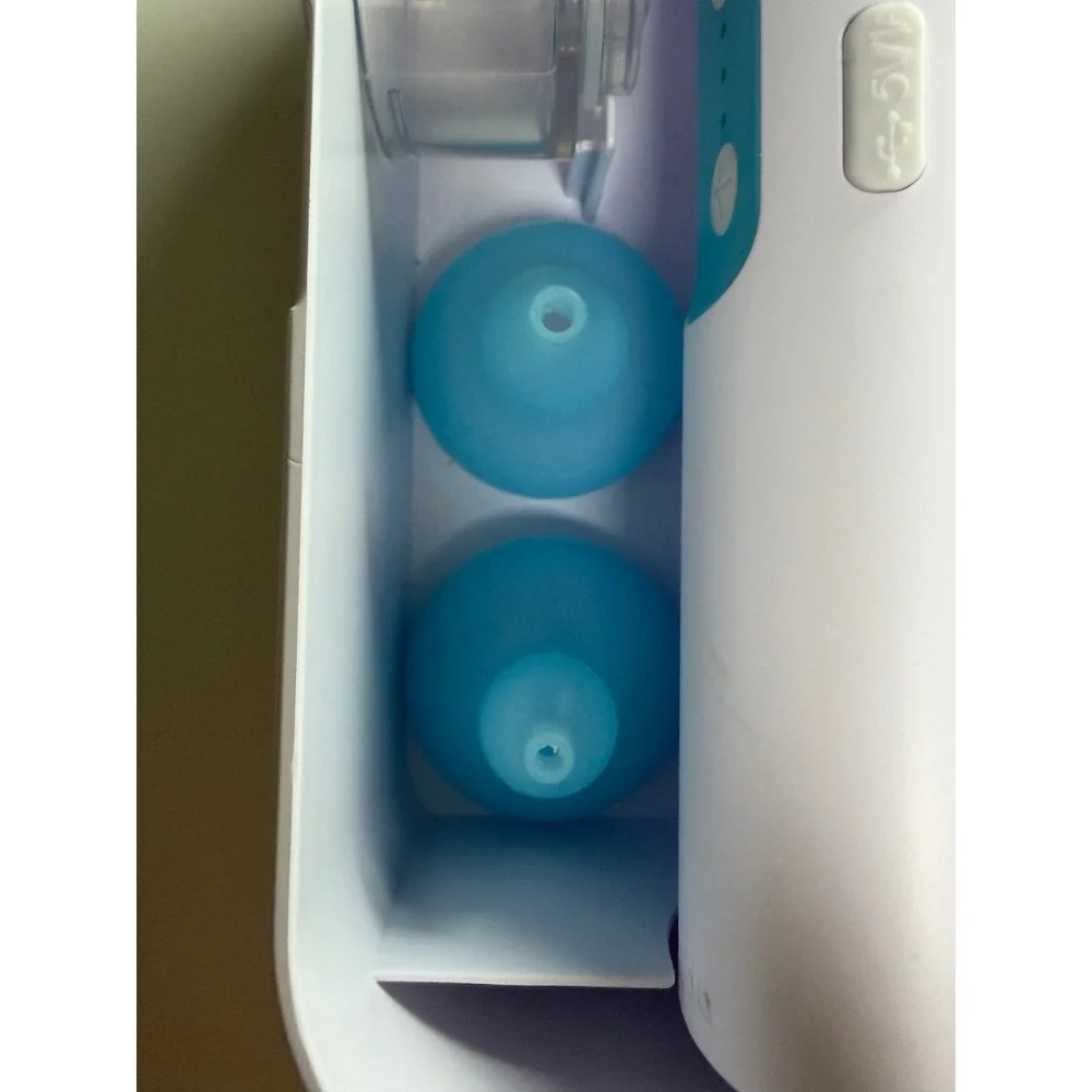 Frida Baby Electric NoseFrida Nasal Aspirator USB Rechargeable White Teal Case